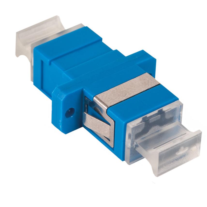 Adapter SM SC/UPC simplex with translucent dust cap