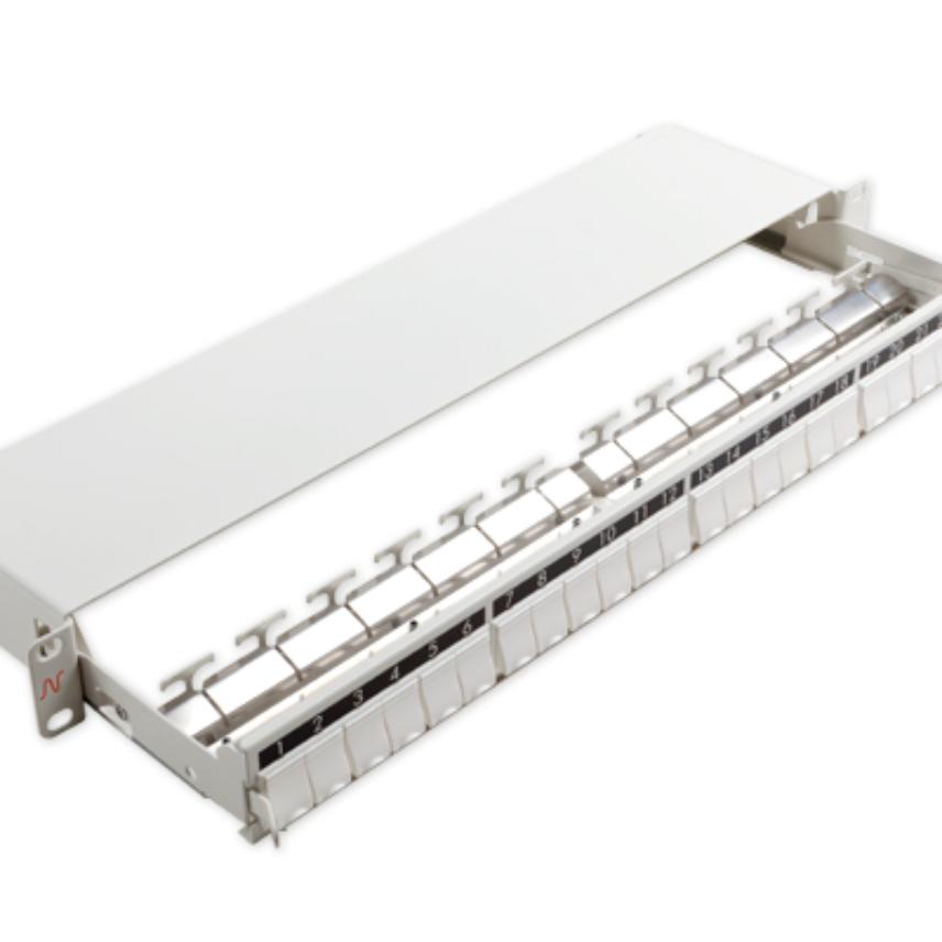 Patch Panel 24 Snap-In Sliding White